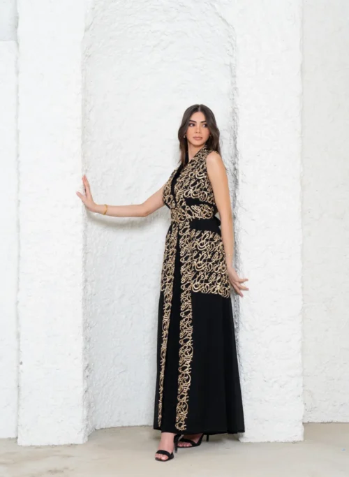 Layali - Sleevless - Black & Gold-2
